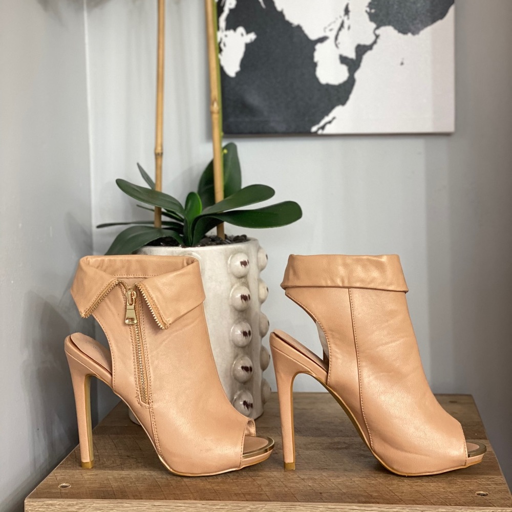 Open toe Open heel Stiletto Booties